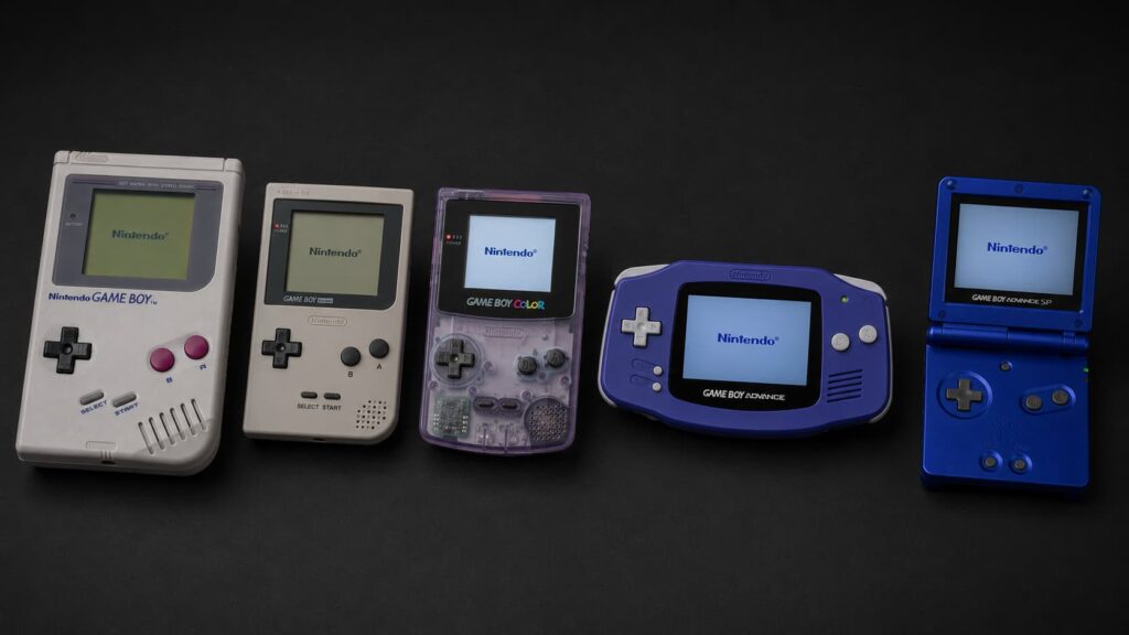  Nintendo Game Boy family — all models from 1989 to 2003