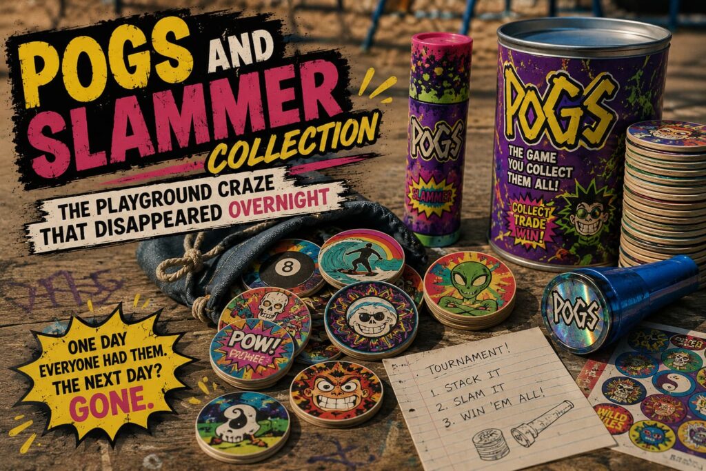 POGs and slammer collection — the playground craze that disappeared overnight