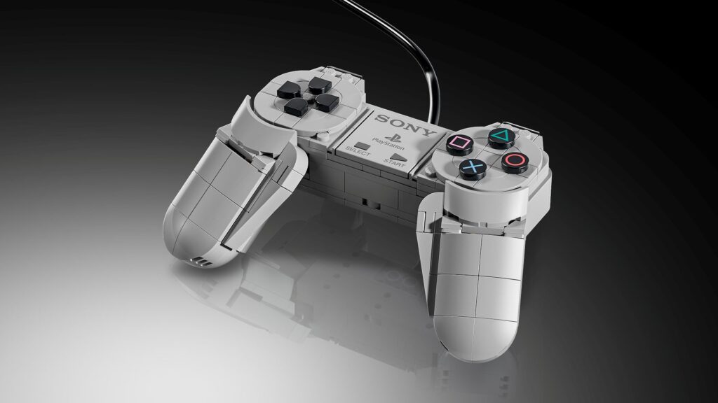 LEGO PlayStation controller — plugs into the console just like the original