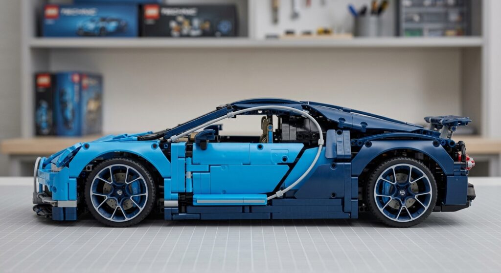 LEGO Technic Bugatti Chiron 42083 — working W16 engine and 8-speed gearbox